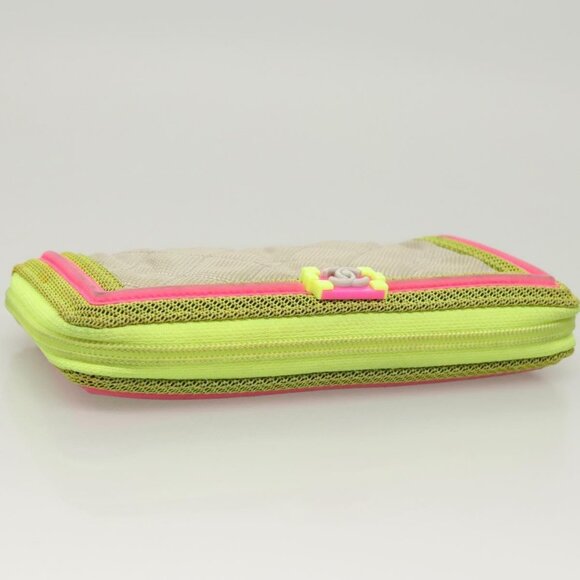 CHANEL Long Wallet Nylon Yellow CC Auth - Picture 5 of 14